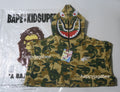 A BATHING APE BAPE x KIDSUPER CAMO SHARK FULL ZIP HOODIE