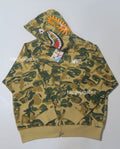 A BATHING APE BAPE x KIDSUPER CAMO SHARK FULL ZIP HOODIE