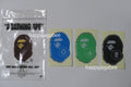 A BATHING APE APE HEAD TRASH CAN STICKER