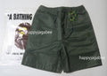 A BATHING APE LOGO NYLON RELAXED FIT SHORTS