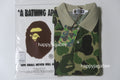 A BATHING APE ABC CAMO PILE JACQUARD RELAXED FIT POLO SHIRT