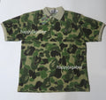 A BATHING APE ABC CAMO PILE JACQUARD RELAXED FIT POLO SHIRT