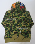A BATHING APE ABC CAMO SHARK HALF ZIP HOODIE