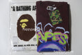 A BATHING APE HEAVY WASHED LOGO RELAXED FIT TEE