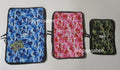 A BATHING APE ABC CAMO TRAVEL POUCH SET