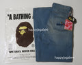 A BATHING APE Ladies' STONE WASHED DENIM PANTS