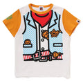 A BATHING APE BAPE KIDS BABY MILO SHERIFF VEST PRINT TEE