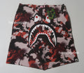 A BATHING APE MAP CAMO REGULAR FIT SHARK SWEAT SHORTS