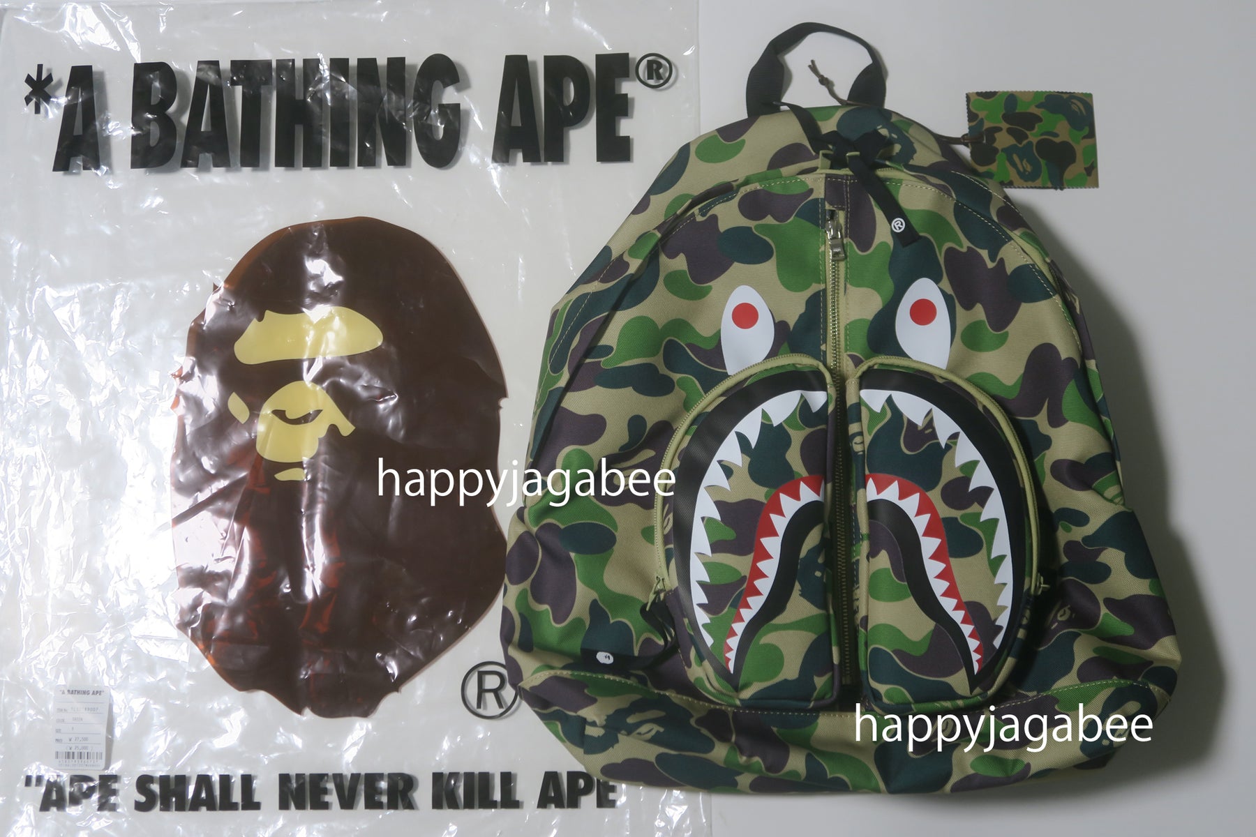 A BATHING APE ABC CAMO SHARK DAYPACK – happyjagabee store