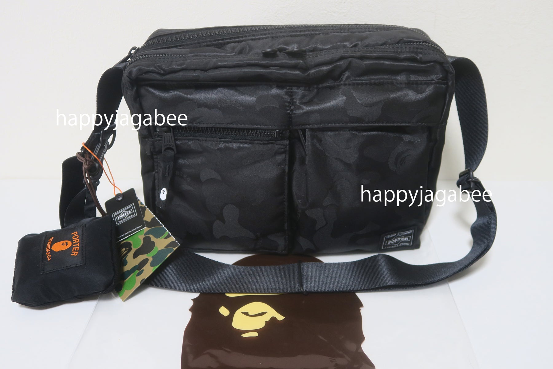 A BATHING APE BAPE x PORTER STAND SLING SHOULDER BAG