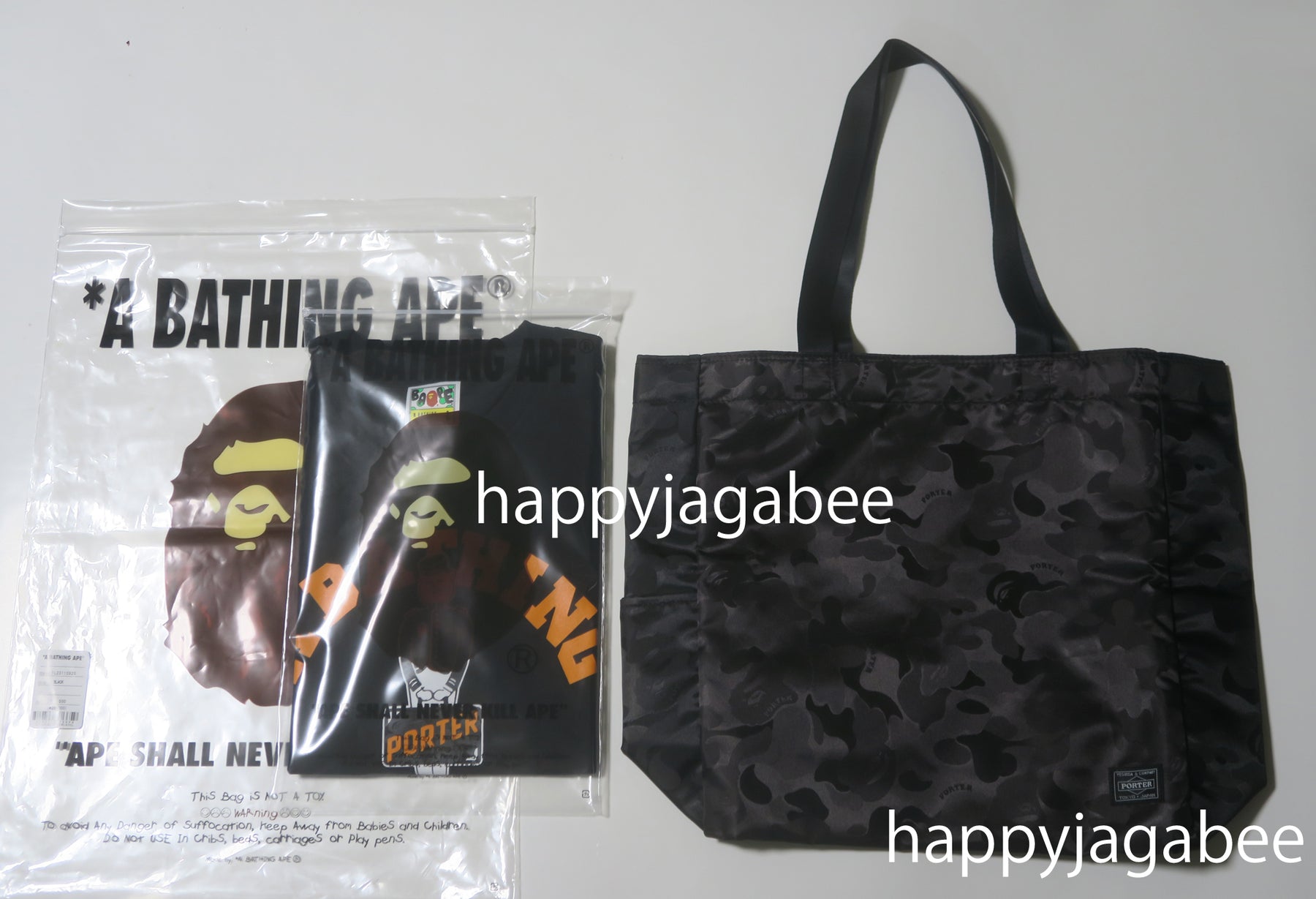 サイズL BAPE PORTER STAND TEE TOTE BAG SET BAPE X PORTER STAND 】TEE & TOTE BAG SET | bape.com