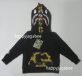 A BATHING APE BAPE KIDS 1ST SHARK ZIP DOUBLE HOODIE
