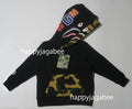 A BATHING APE BAPE KIDS 1ST SHARK ZIP DOUBLE HOODIE