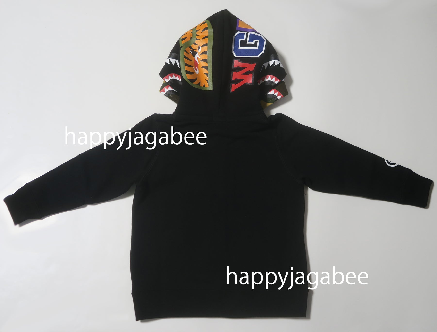 A BATHING APE BAPE KIDS 1ST SHARK ZIP DOUBLE HOODIE