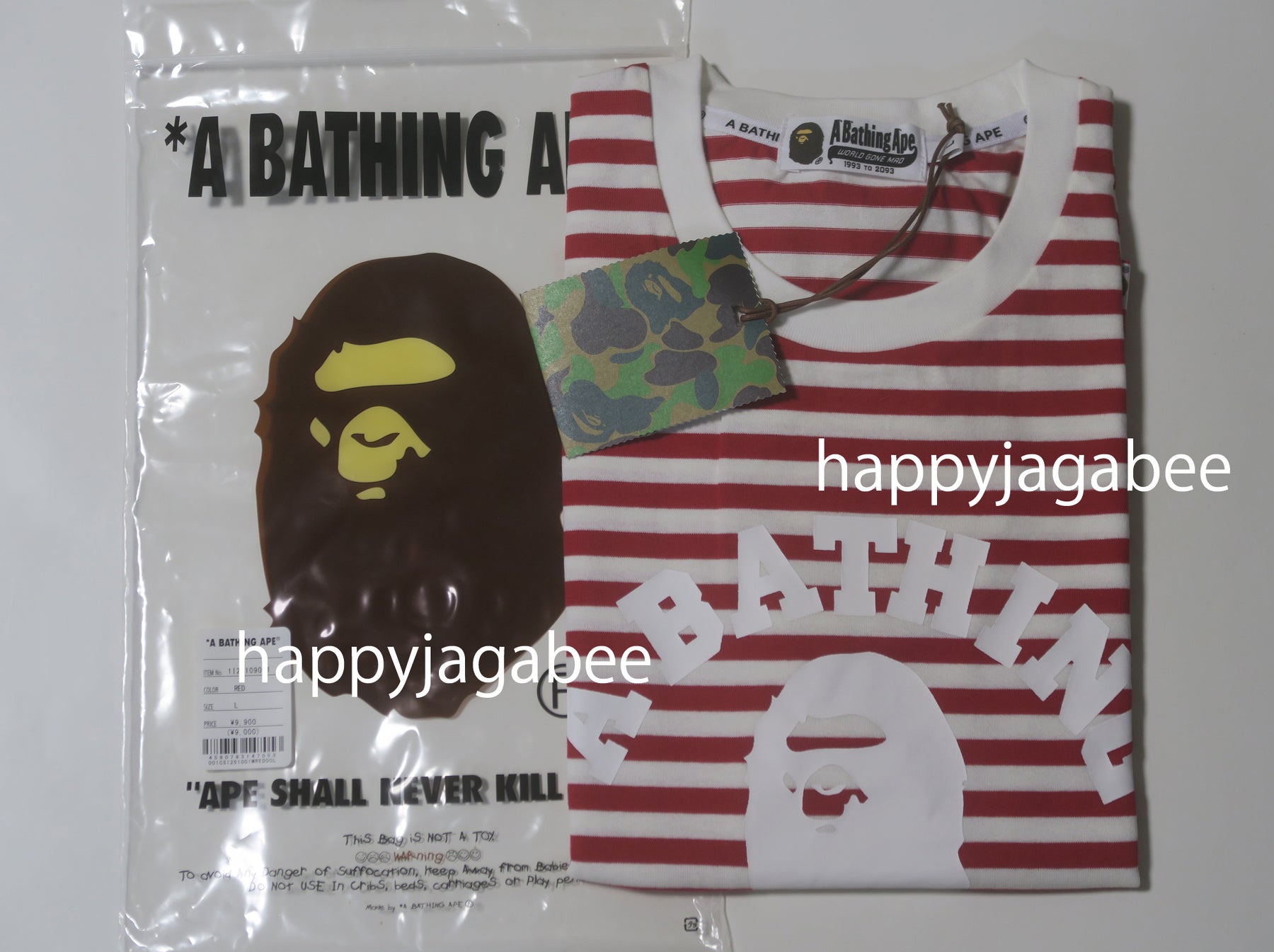 A BATHING APE COLLEGE HOOP TEE -ONLINE EXCLUSIVE