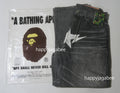 A BATHING APE FAKE PRINT STA LOOSE FIT DENIM PANTS