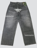 A BATHING APE FAKE PRINT STA LOOSE FIT DENIM PANTS