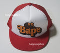 A BATHING APE BAPE KIDS MILO ON BAPE MESH CAP