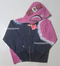 A BATHING APE Ladies' HAND DYE SHARK FULL ZIP HOODIE