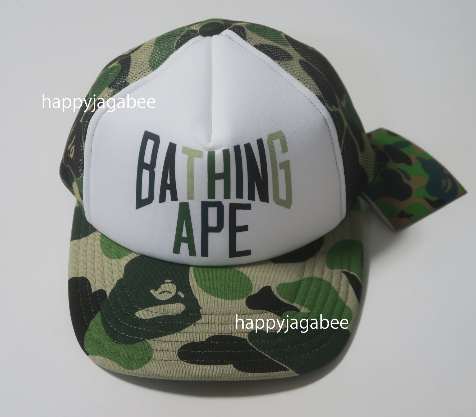 A BATHING APE ABC CAMO NYC LOGO MESH CAP – happyjagabee store
