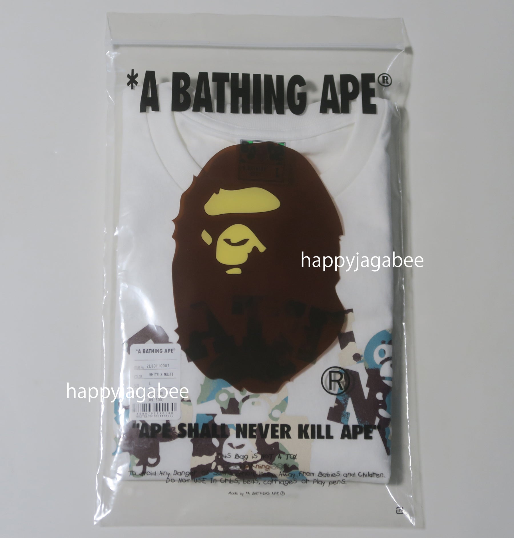 【A BATHING APE】MAP CAMO COLLEGE MILO TEE /ブラック nc2550-08_1.jpg