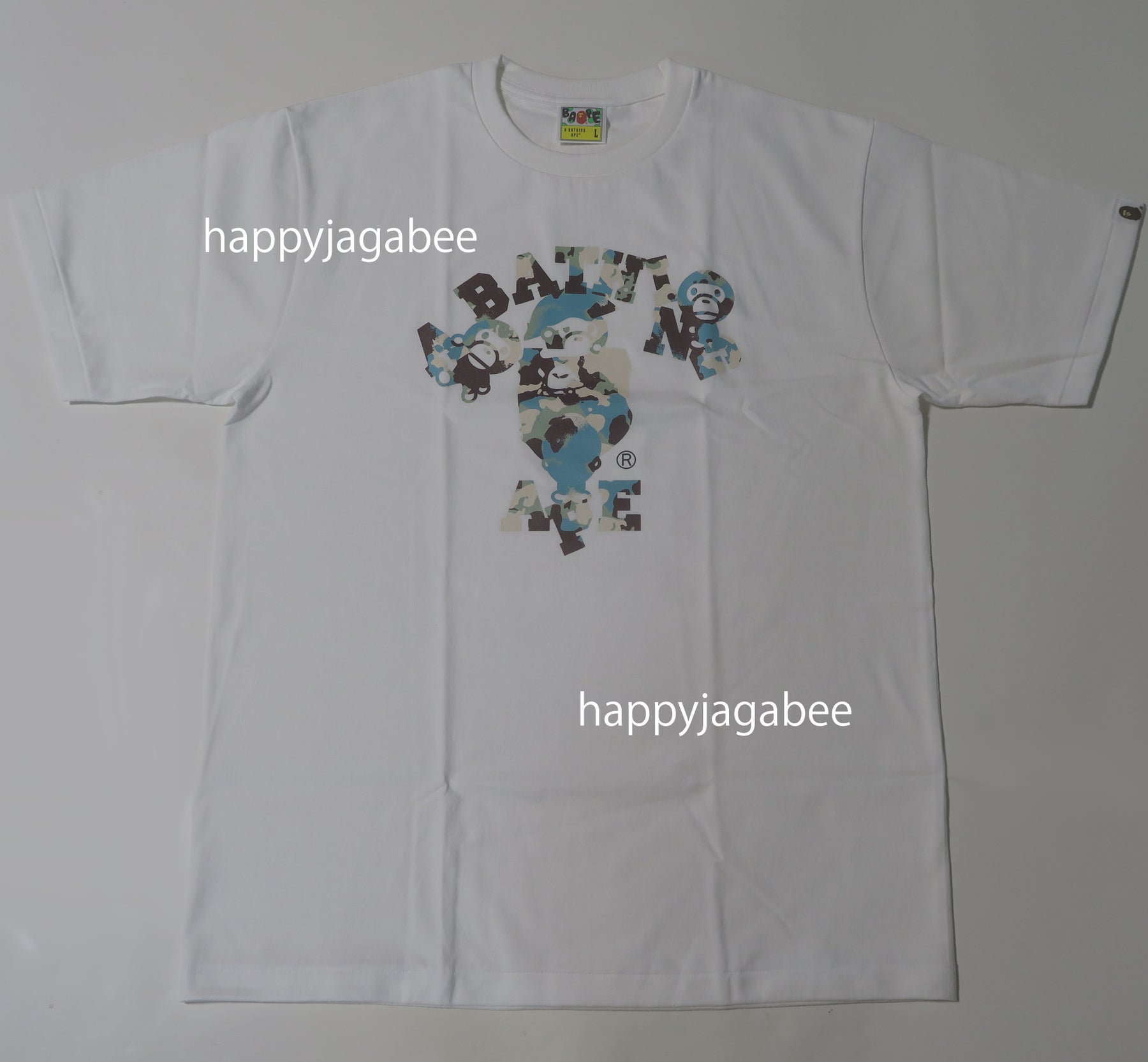 NEW【A BATHING APE】MAP CAMO COLLEGE MILO TEE A Bathing Ape Map Camo College Milo Tee (White) – CNCPTS