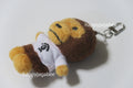A BATHING APE Ladies' BABY MILO COLLEGE TEE PLUSH DOLL KEY CHAIN