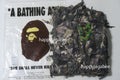 A BATHING APE TREE EDGE CAMO LASER CUT CROPPED SHARK FULL ZIP HOODIE