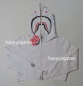 A BATHING APE Ladies' SHARK CROPPED FULL ZIP HOODIE