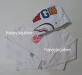 A BATHING APE Ladies' SHARK CROPPED FULL ZIP HOODIE