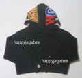 A BATHING APE Ladies' SHARK CROPPED FULL ZIP HOODIE