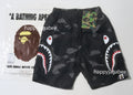 A BATHING APE BAPE KIDS COLOR CAMO SIDE SHARK BEACH SHORTS
