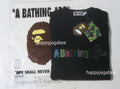 A BATHING APE RHINE STONE LOGO RELAXED FIT CREWNECK SWEAT SHIRT
