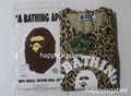 A BATHING APE WILD LEOPARD PATTERN COLLEGE RELAXED FIT TEE
