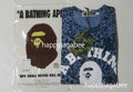 A BATHING APE WILD LEOPARD PATTERN COLLEGE RELAXED FIT TEE