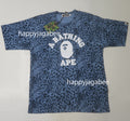 A BATHING APE WILD LEOPARD PATTERN COLLEGE RELAXED FIT TEE