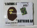 A BATHING APE SPRAY PRINT BATHING APE LOGO RELAXED FIT TEE