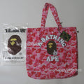 A BATHING APE BAPE CAMO GO APE POINTER COLLEGE TOTE BAG