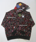A BATHING APE BAPE x 88RISING GLOW IN THE DARK CAMO SHARK FULL ZIP HOODIE