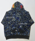 A BATHING APE BAPE x 88RISING GLOW IN THE DARK CAMO SHARK FULL ZIP HOODIE