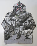 A BATHING APE TREE EDGE CAMO SHARK FULL ZIP HOODIE