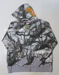 A BATHING APE TREE EDGE CAMO SHARK FULL ZIP HOODIE