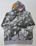 A BATHING APE TREE EDGE CAMO SHARK FULL ZIP HOODIE