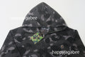 A BATHING APE ONE POINT COLOR CAMO CROPPED FULL ZIP HOODIE