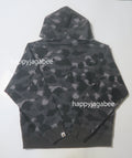 A BATHING APE ONE POINT COLOR CAMO CROPPED FULL ZIP HOODIE