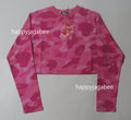 A BATHING APE Ladies' COLOR CAMO CROPPED L/S TEE