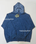 A BATHING APE CLOUD CAMO TIGER UPCYCLED RELAXED FIT FULL ZIP HOODIE