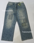 A BATHING APE CLOUD CAMO JACQUARD UPCYCLED RELAXED FIT 13 OZ DENIM PANTS