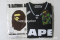A BATHING APE LINE CAMO JACQUARD RELAXED FIT FOOTBALL JERSEY