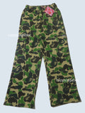 A BATHING APE Ladies' ABC CAMO A BATHING APE LOGO STRAIGHT SWEAT PANTS